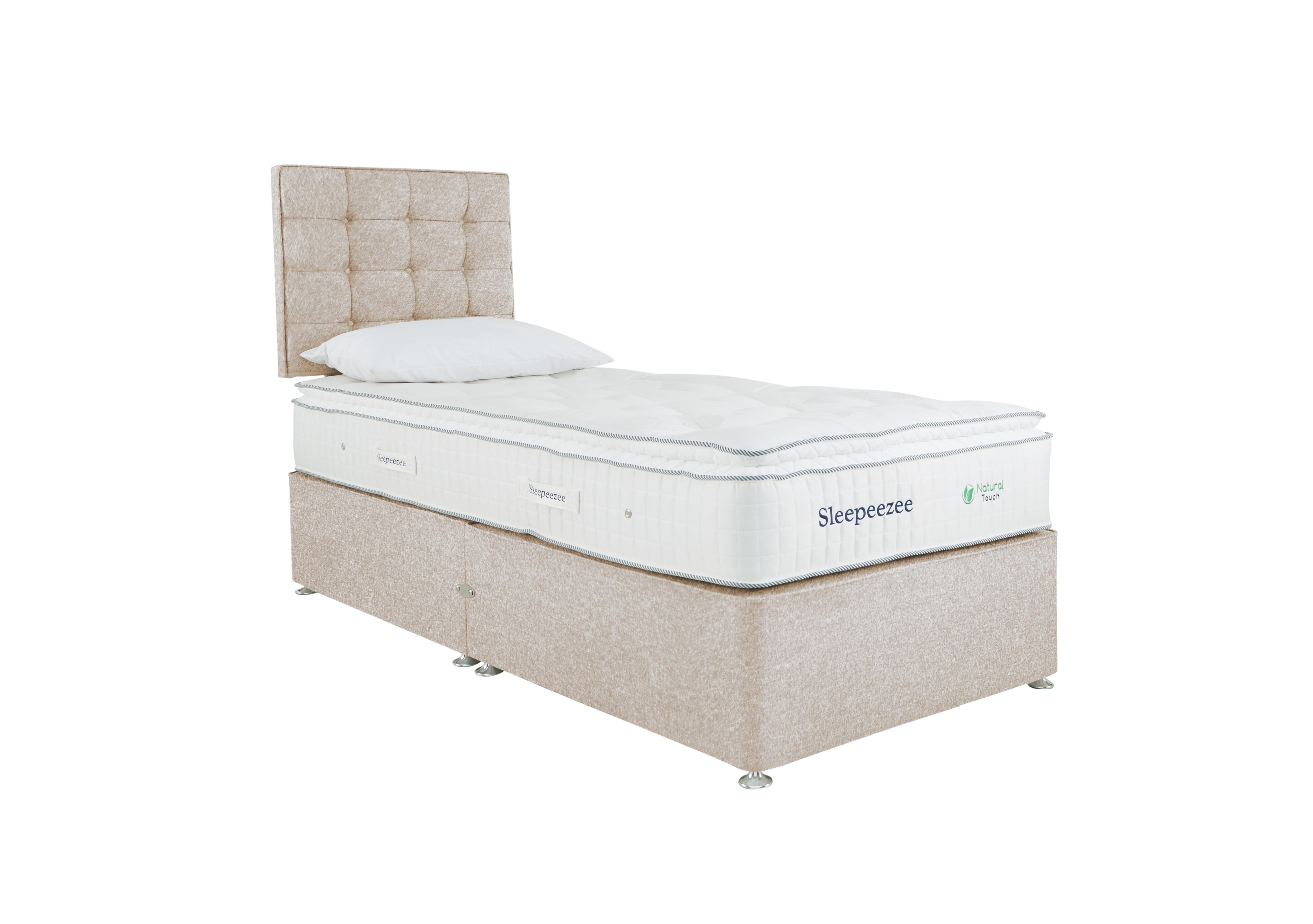 Natural Touch 2000 Pillowtop Divan Set in Tweed 900 Cream on Furniture Village