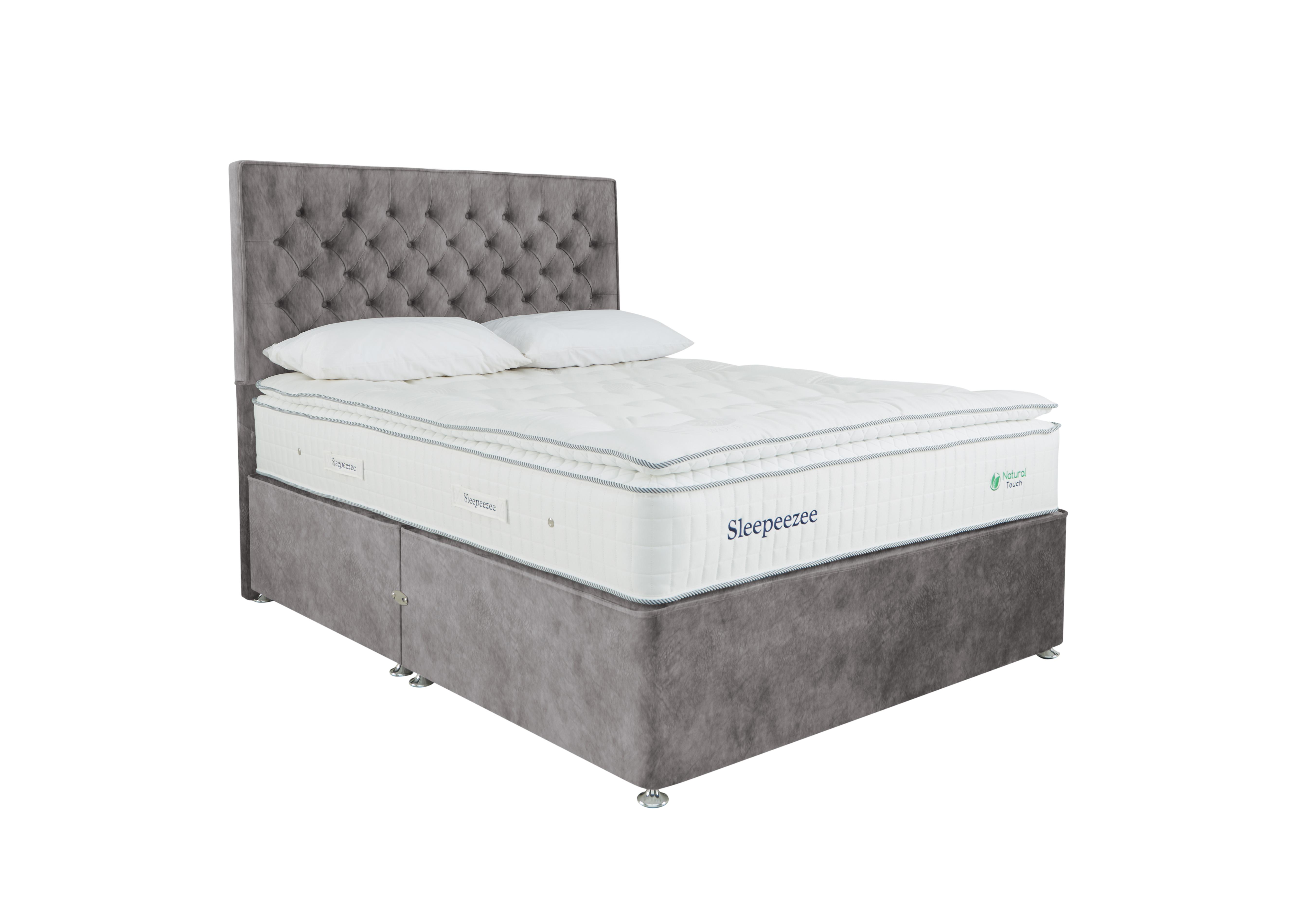 Natural Touch 3000 Pillowtop Divan Set in Dapple Silver on Furniture Village