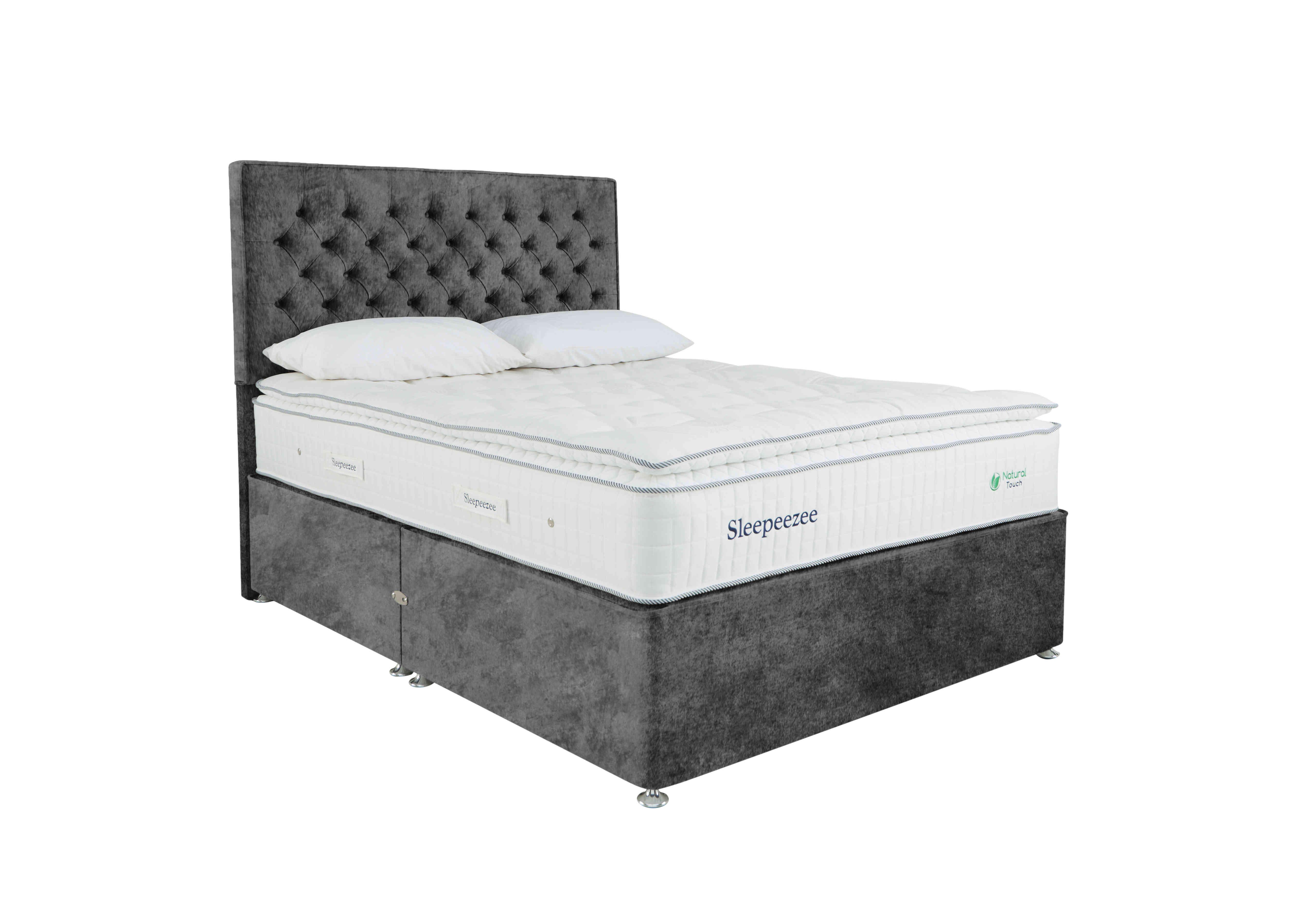 Natural Touch 3000 Pillowtop Divan Set in Daytona Grey on Furniture Village