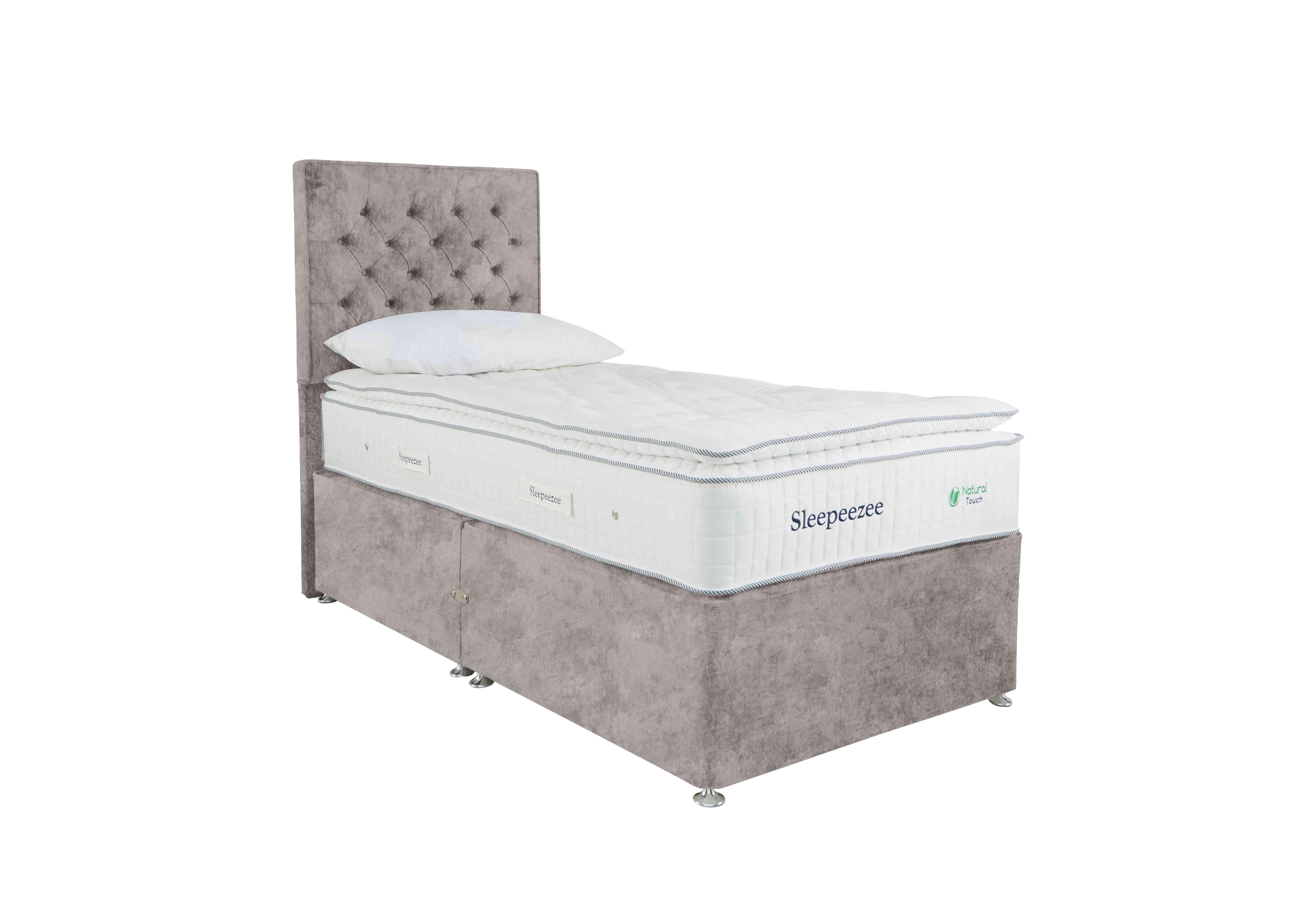 Natural Touch 3000 Pillowtop Divan Set in Daytona Silver on Furniture Village
