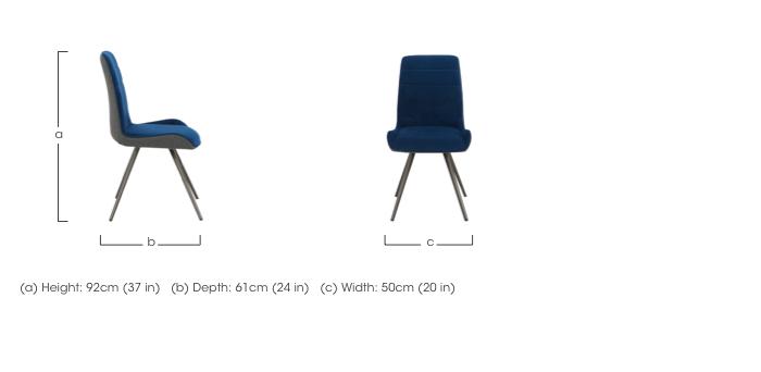 Samurai Velvet Dining Chair in  on Furniture Village