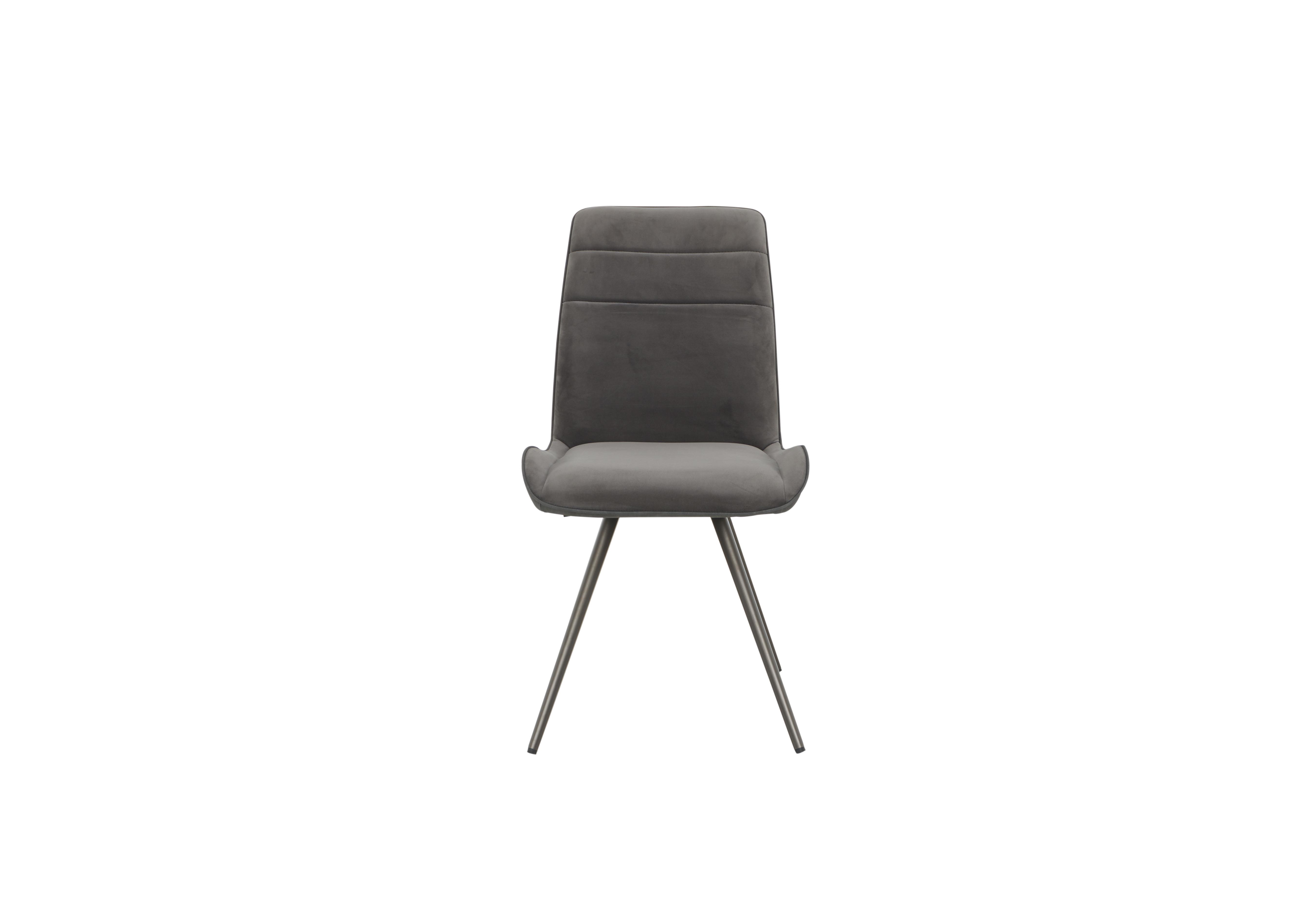 Samurai Velvet Dining Chair in Grey on Furniture Village