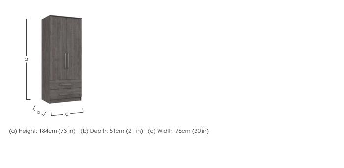 Blackfriars 2 Door 2 Drawer Wardrobe in  on Furniture Village