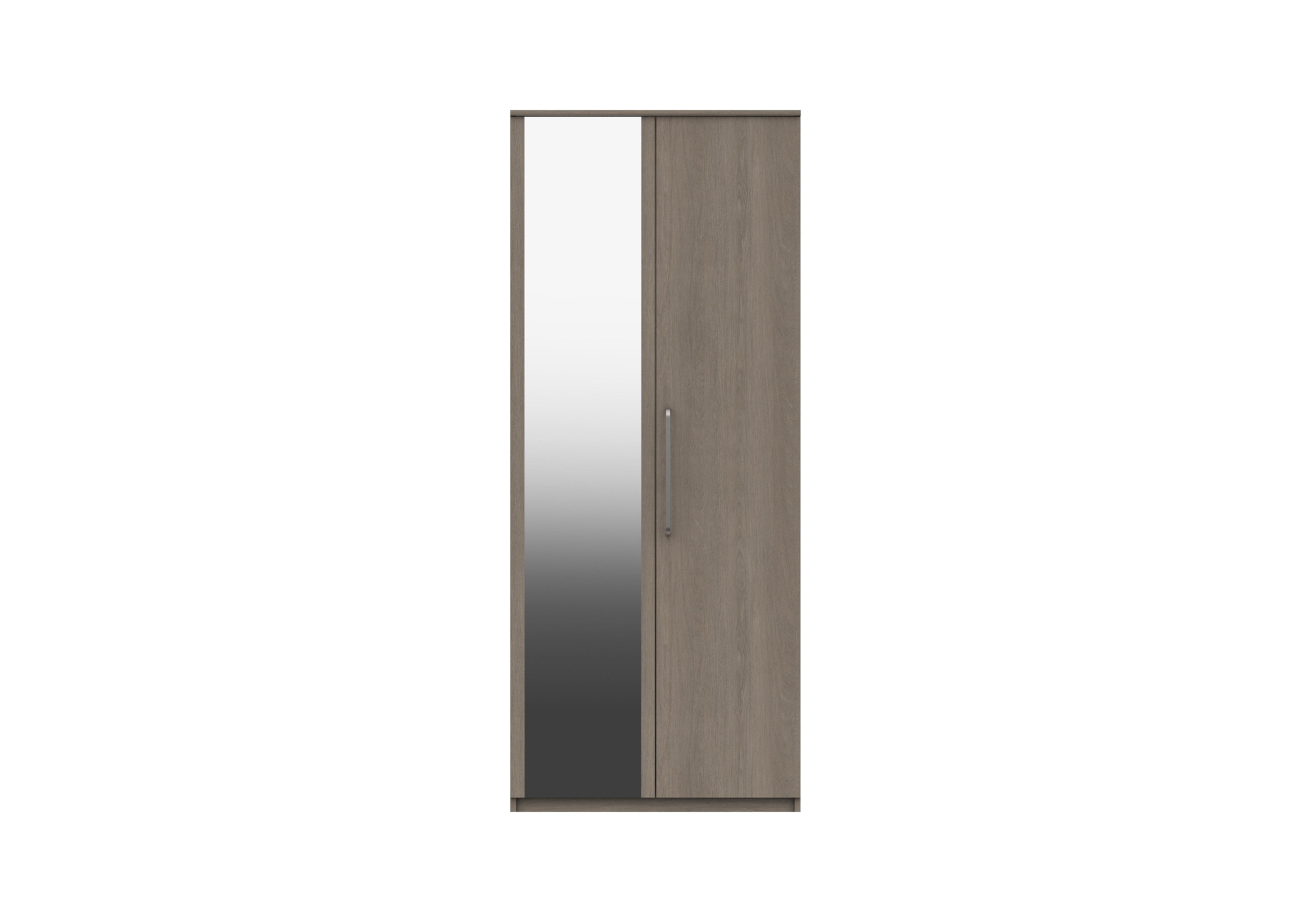 Blackfriars 2 Door Wardrobe with Mirror in Beige Grey Oak on Furniture Village