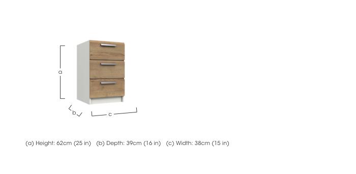 Waterloo 3 Drawer Bedside Cabinet in  on Furniture Village