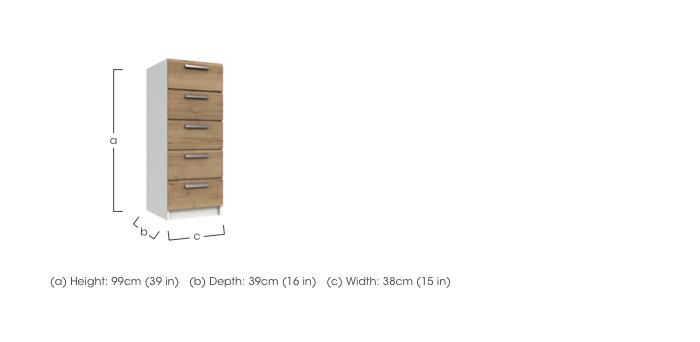 Waterloo 5 Drawer Tall Chest in  on Furniture Village