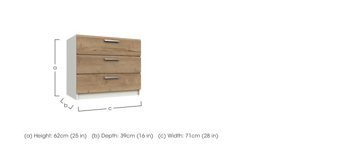 Waterloo 3 Drawer Chest in  on Furniture Village