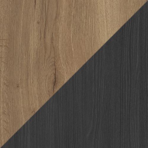 Waterloo 4 Drawer Chest in Graphite & Natural Rustic Oak on Furniture Village