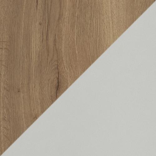 Waterloo 4 Drawer Chest in White & Natural Rustic Oak on Furniture Village