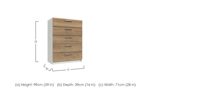 Waterloo 5 Drawer Chest in  on Furniture Village