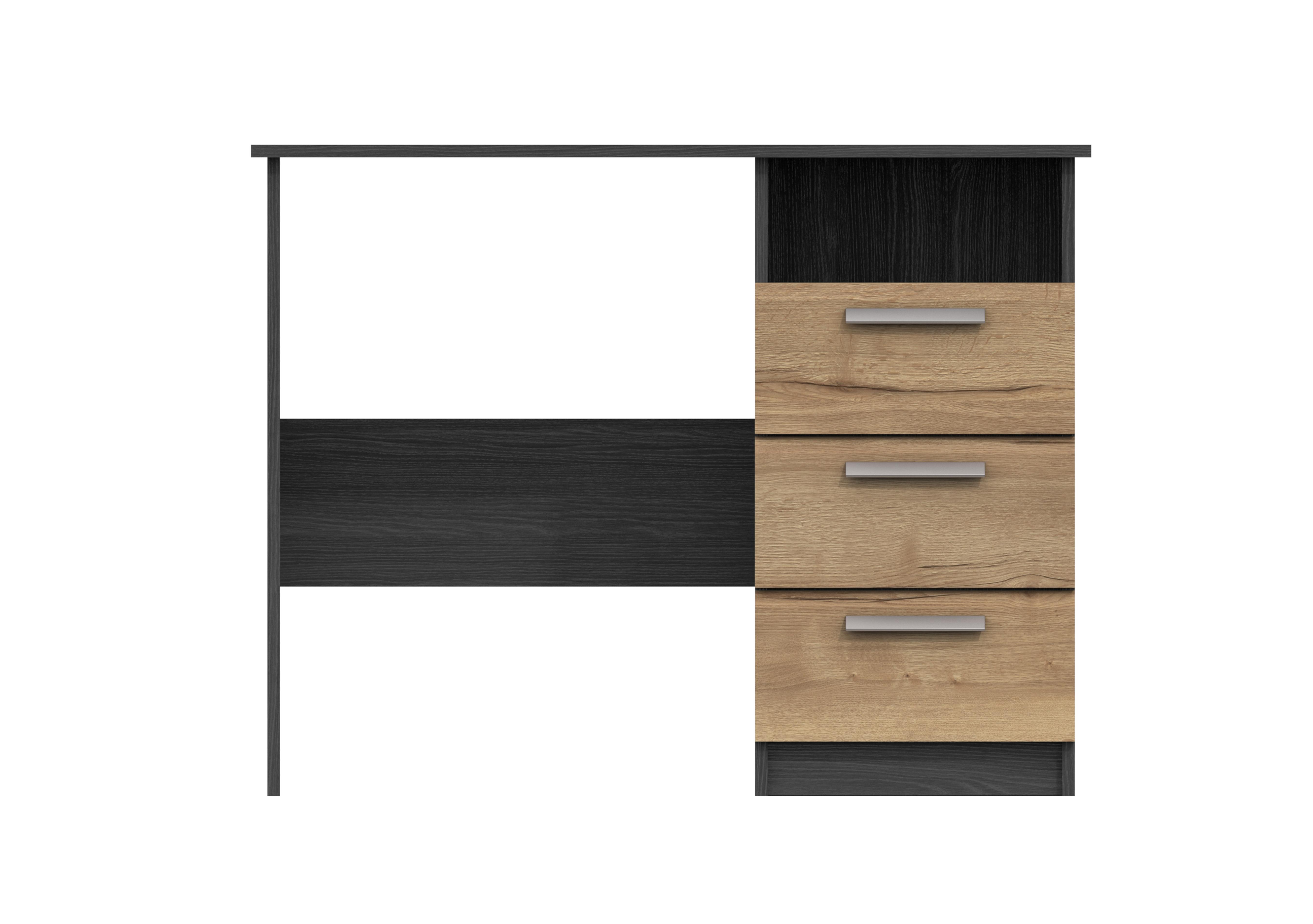 Waterloo Desk in Graphite & Natural Rustic Oak on Furniture Village