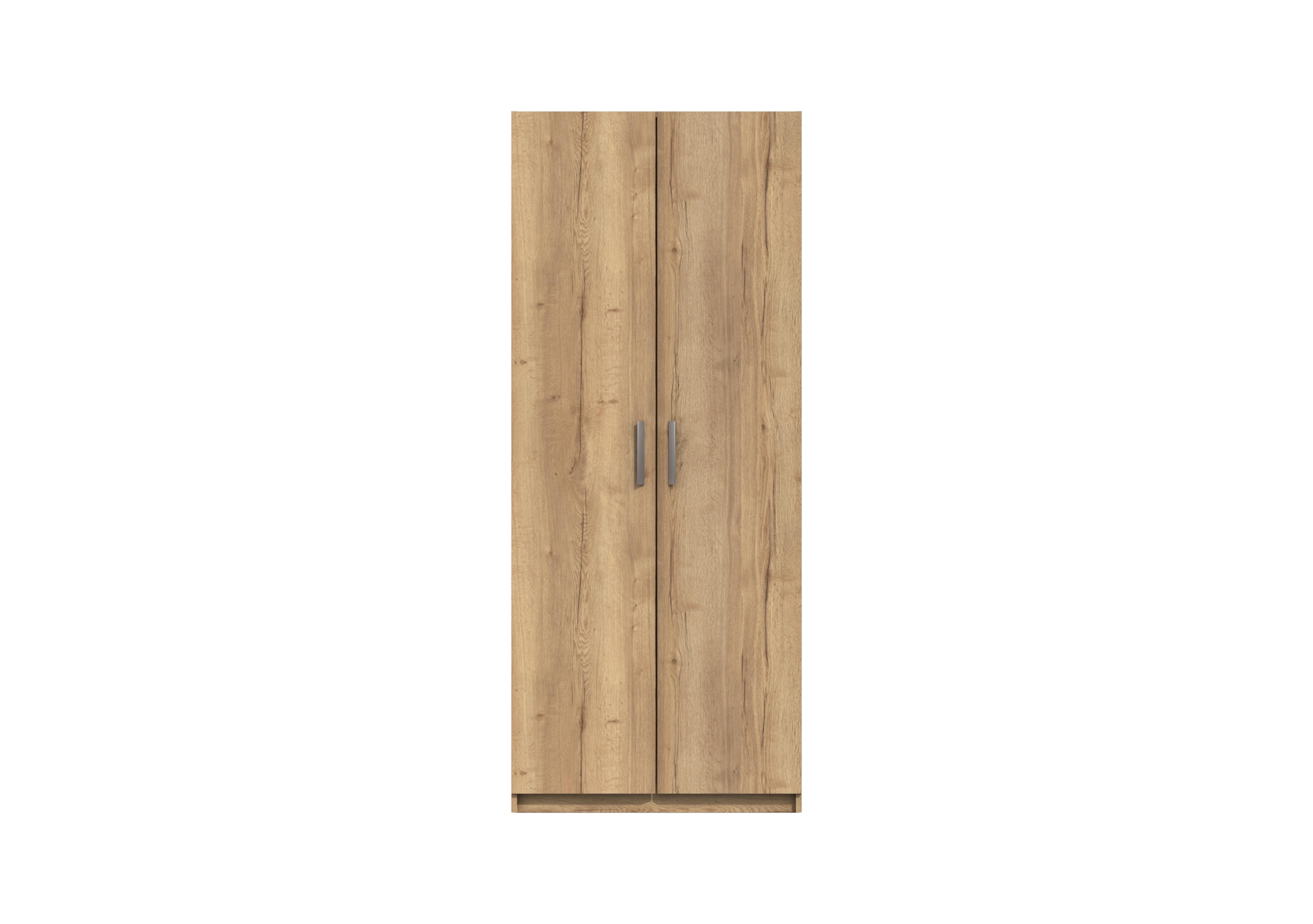 Waterloo 2 Door Wardrobe in Natural Rustic Oak on Furniture Village
