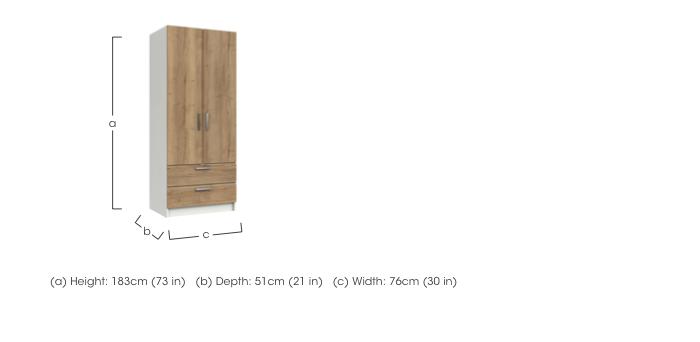 Waterloo 2 Door 2 Drawer Wardrobe in  on Furniture Village