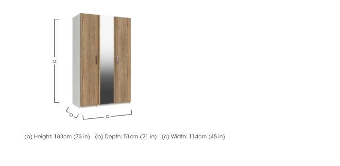 Waterloo 3 Door Wardrobe with Mirror in  on Furniture Village