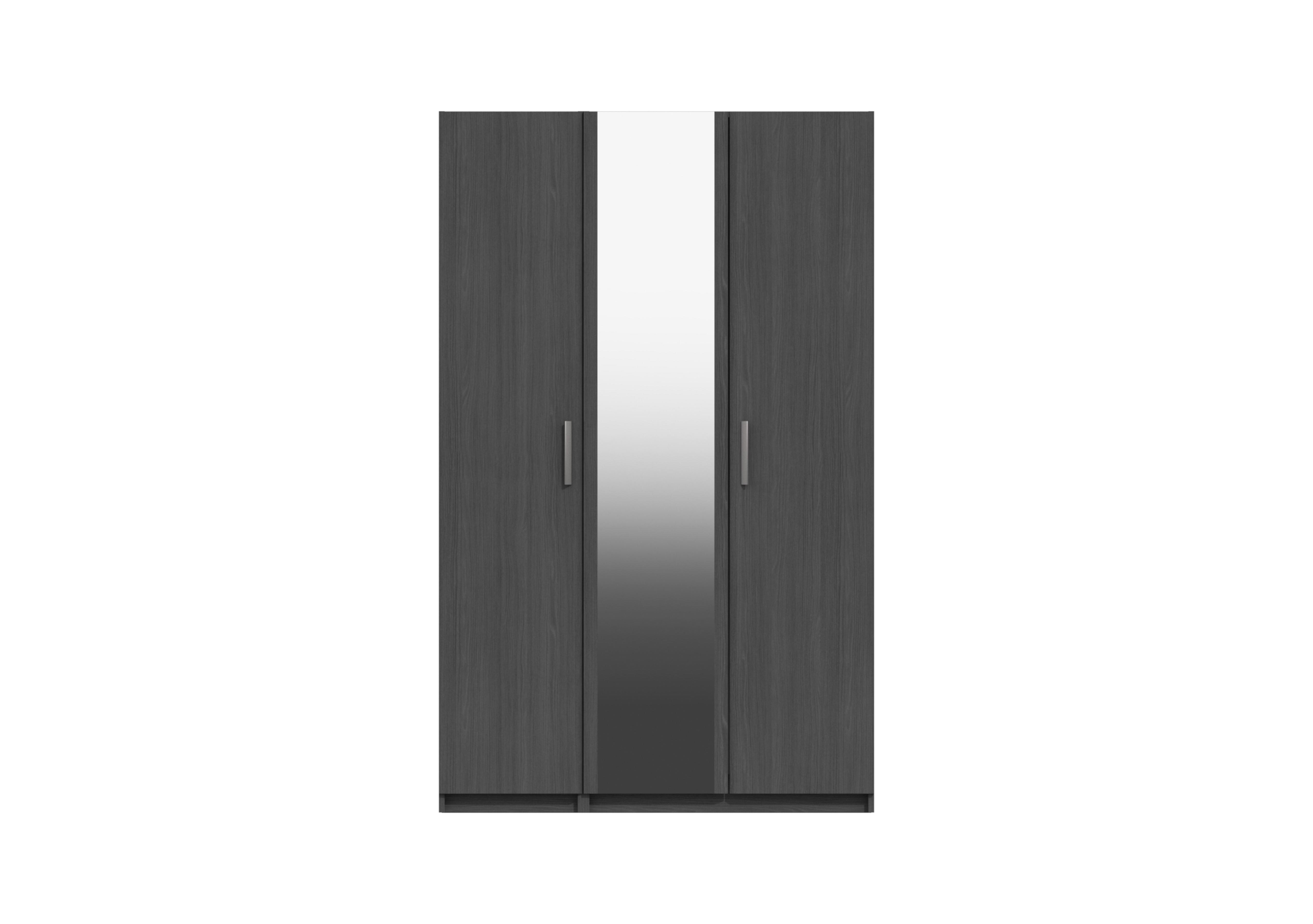 Waterloo 3 Door Wardrobe with Mirror in Graphite on Furniture Village