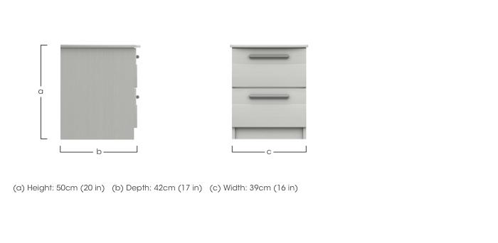 Victoria 2 Drawer Bedside Cabinet in  on Furniture Village