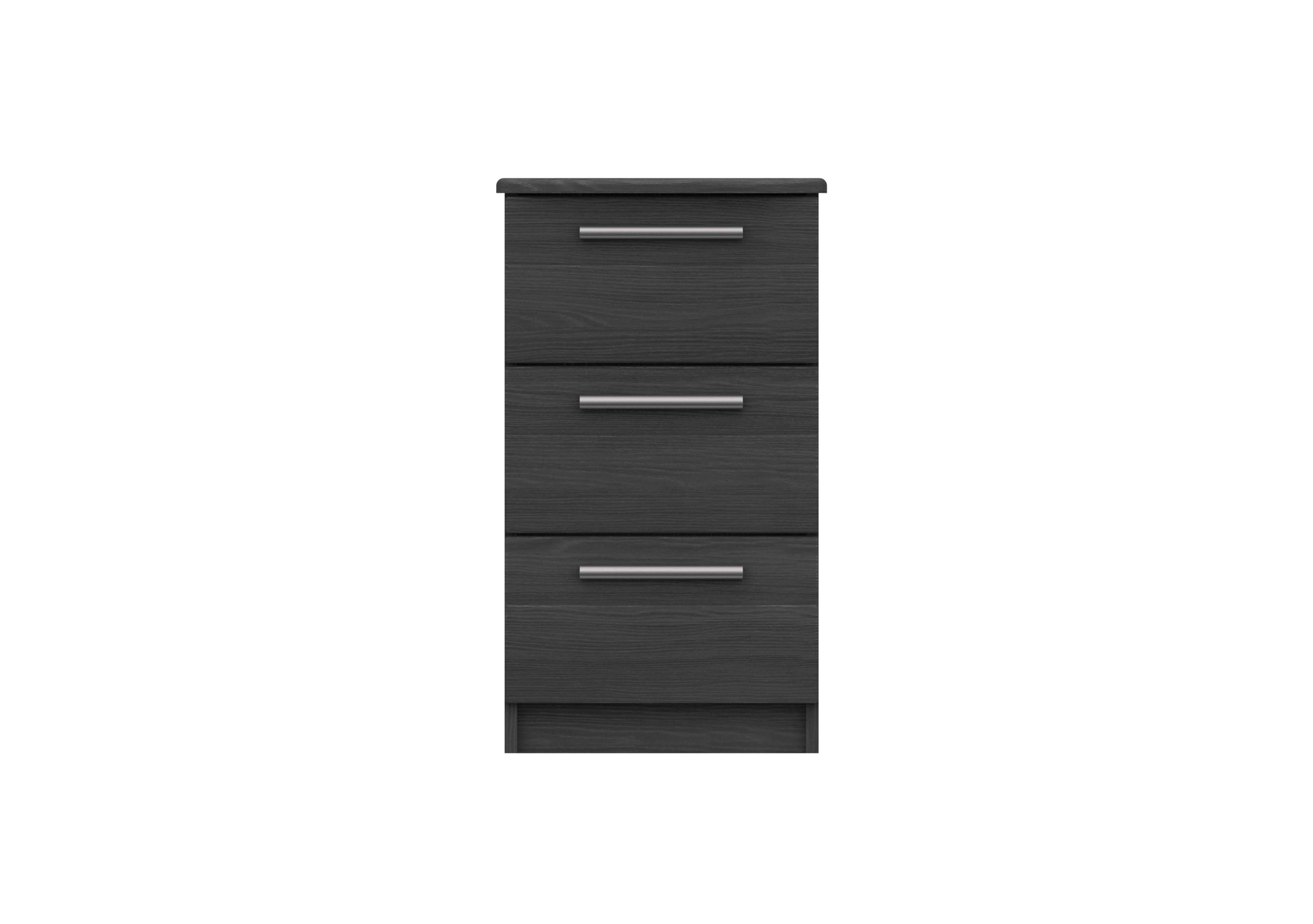Victoria 3 Drawer Bedside Cabinet in Graphite on Furniture Village