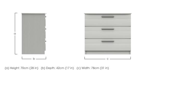 Victoria 3 Drawer Chest in  on Furniture Village