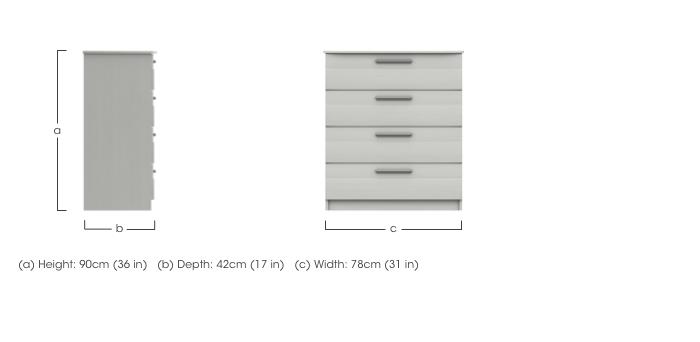 Victoria 4 Drawer Chest in  on Furniture Village