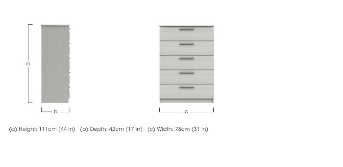 Victoria 5 Drawer Chest in  on Furniture Village