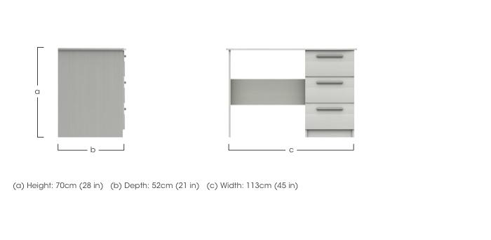 Victoria 3 Drawer Dressing Table in  on Furniture Village