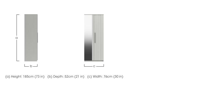 Victoria 2 Door Wardrobe with Mirror in  on Furniture Village