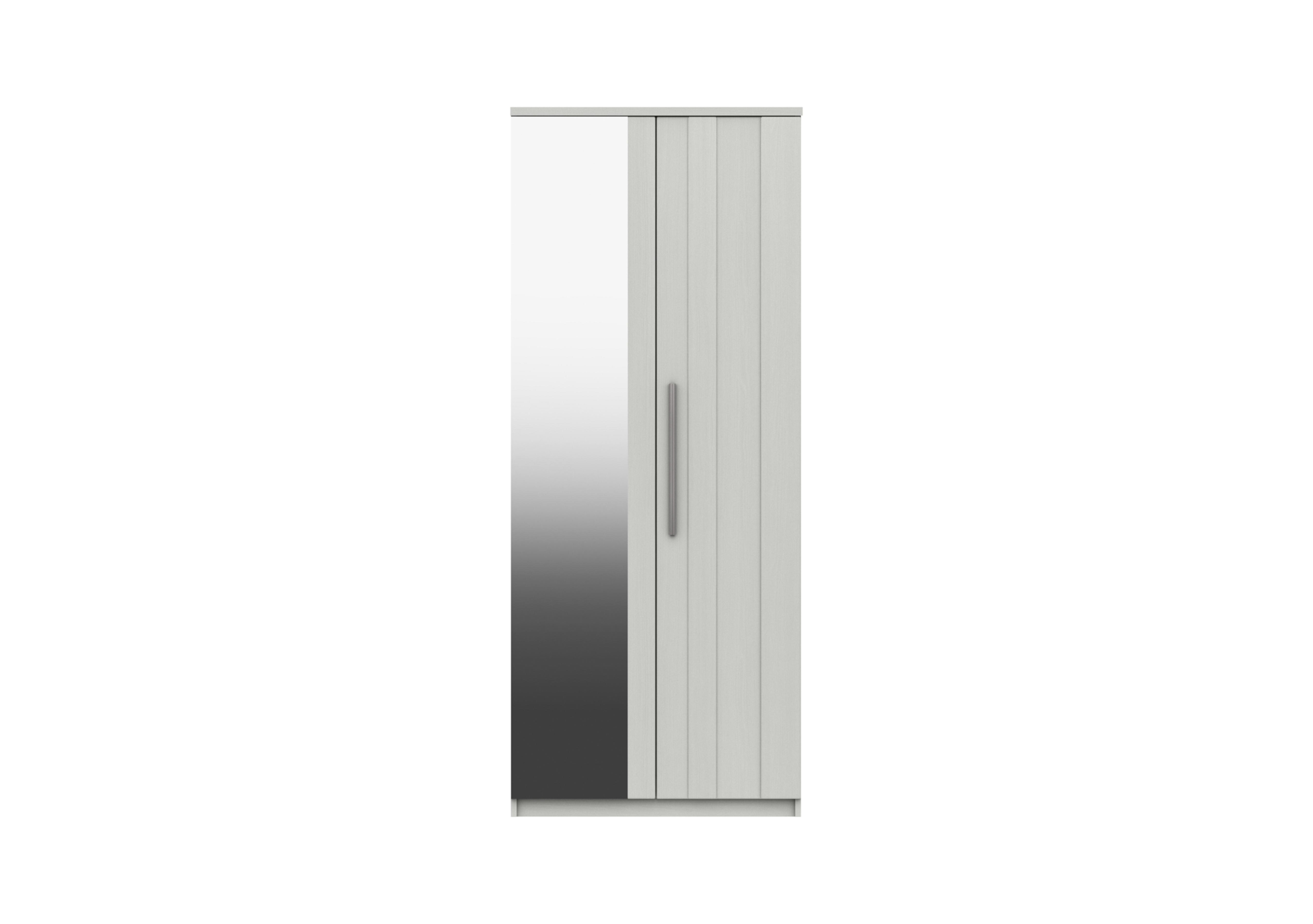 Victoria 2 Door Wardrobe with Mirror in White on Furniture Village