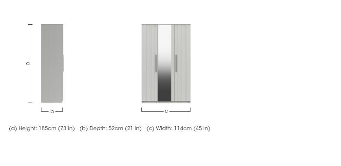 Victoria 3 Door Wardrobe with Mirror in  on Furniture Village