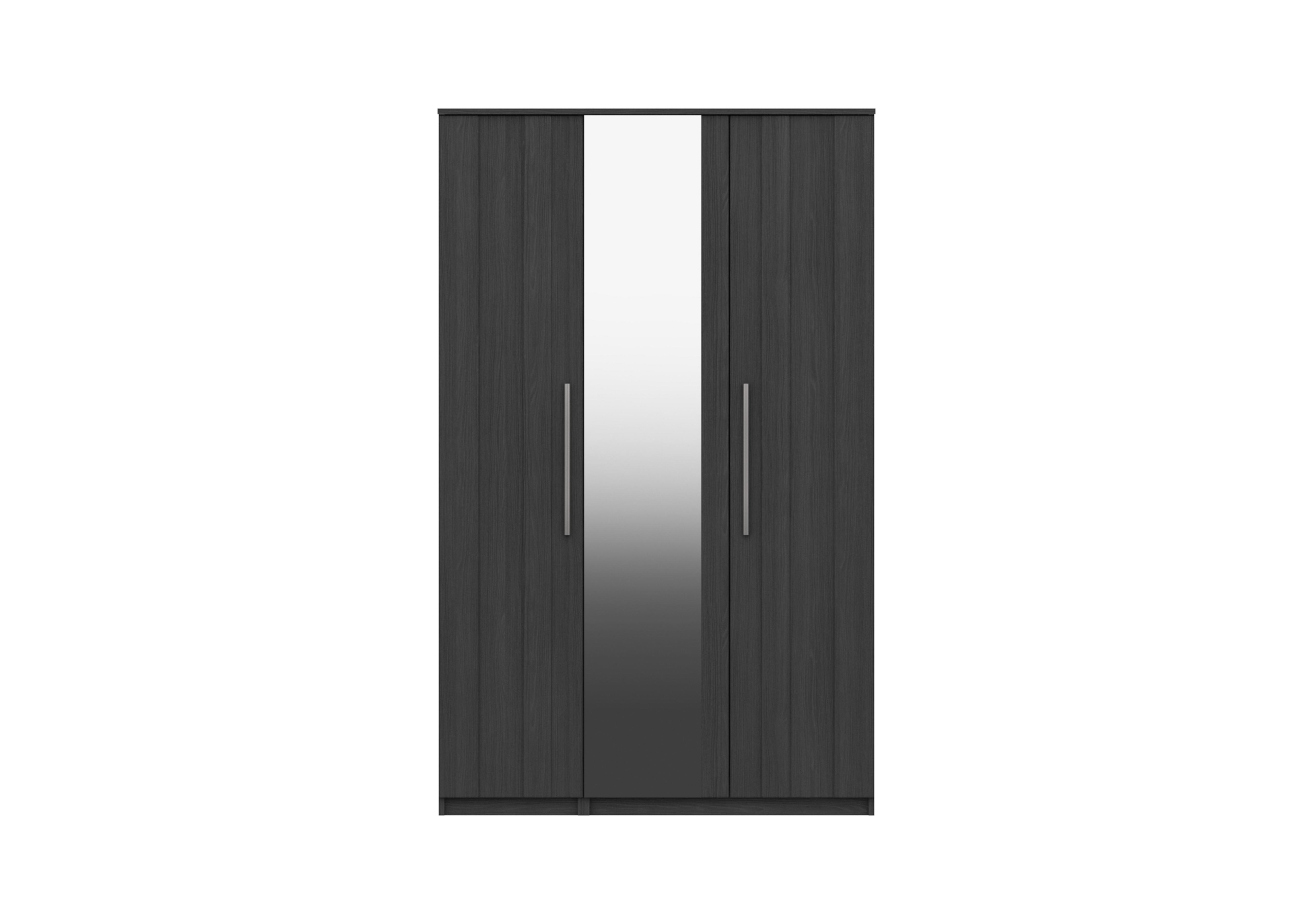Victoria 3 Door Wardrobe with Mirror in Graphite on Furniture Village