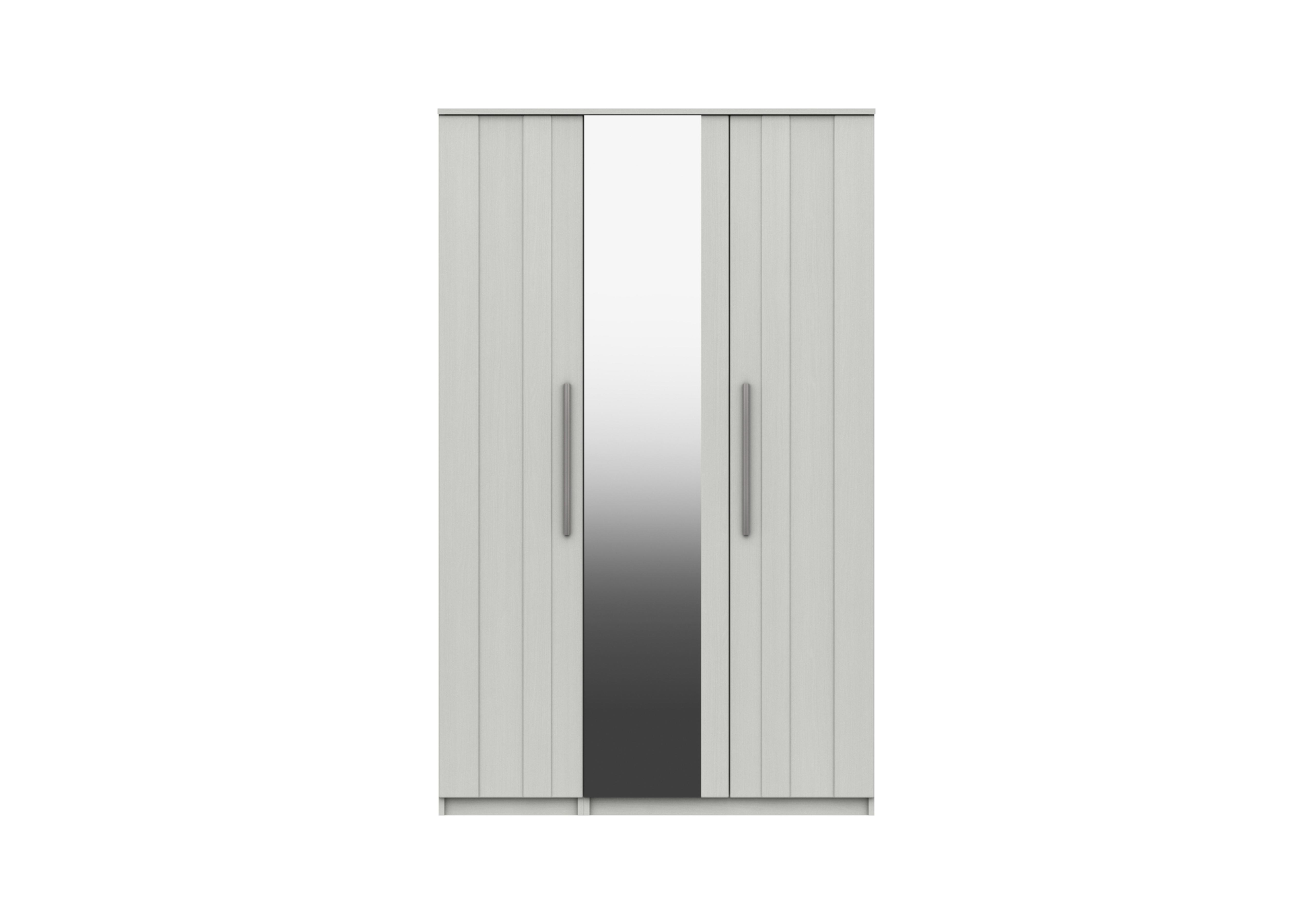 Victoria 3 Door Wardrobe with Mirror in White on Furniture Village