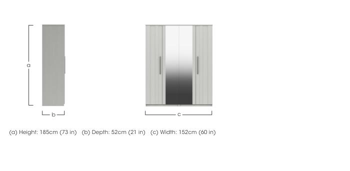 Victoria 4 Door Wardrobe with 2 Mirrors in  on Furniture Village