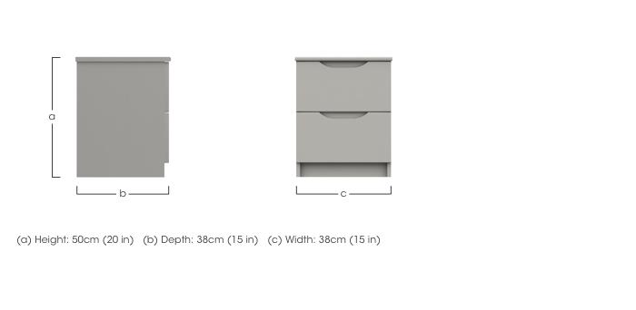 St Pancras 2 Drawer Bedside Cabinet in  on Furniture Village