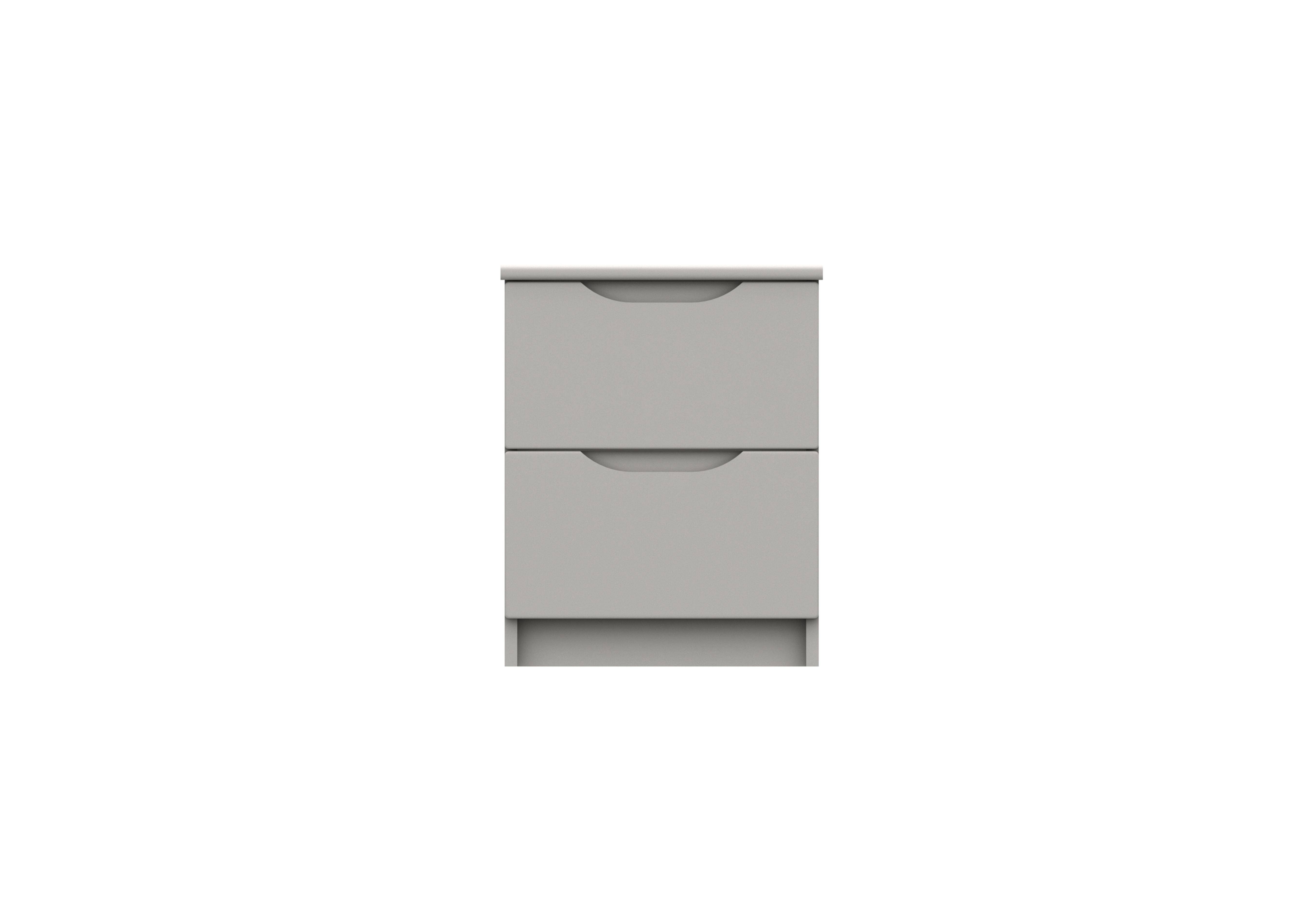 St Pancras 2 Drawer Bedside Cabinet in Light Grey Gloss on Furniture Village