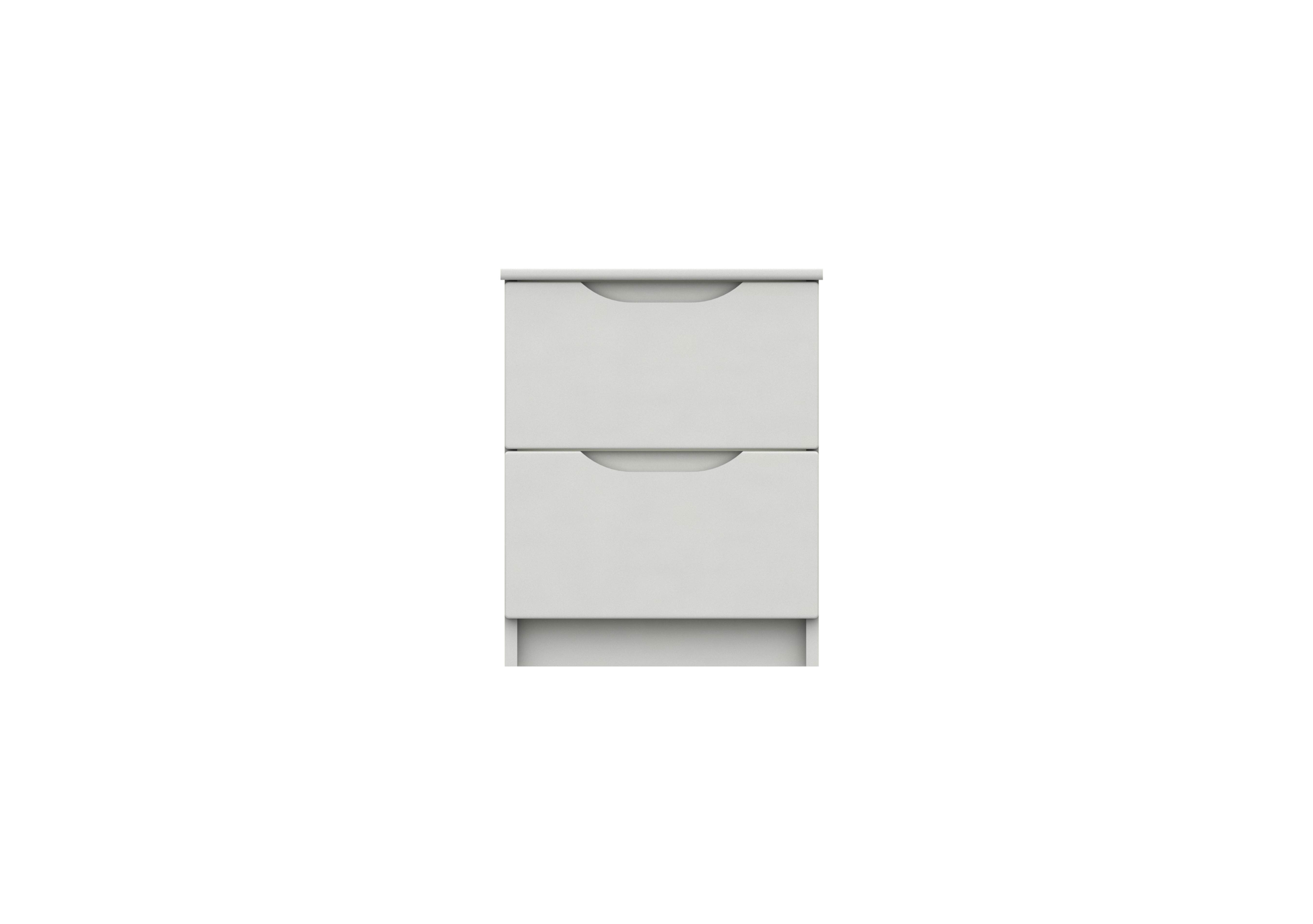 St Pancras 2 Drawer Bedside Cabinet in White Gloss on Furniture Village