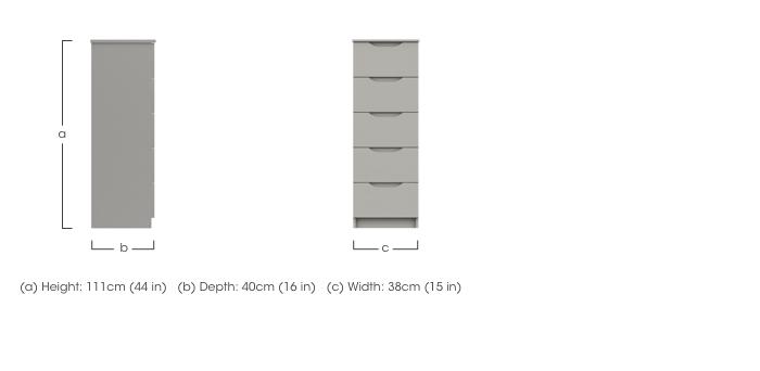 St Pancras 5 Drawer Tall Chest in  on Furniture Village