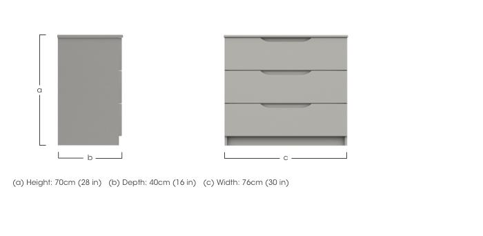 St Pancras 3 Drawer Chest in  on Furniture Village