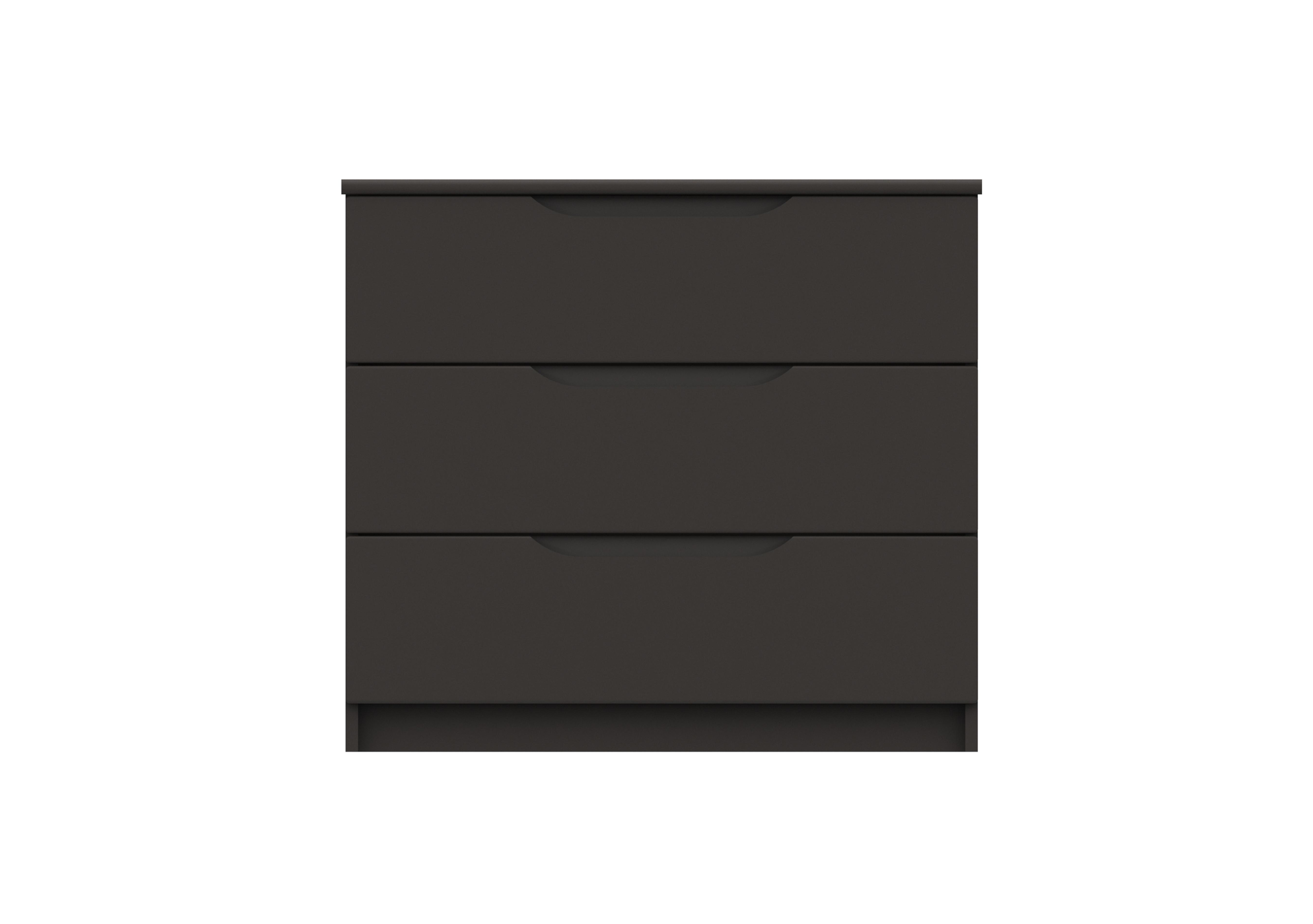 St Pancras 3 Drawer Chest in Graphite Gloss on Furniture Village