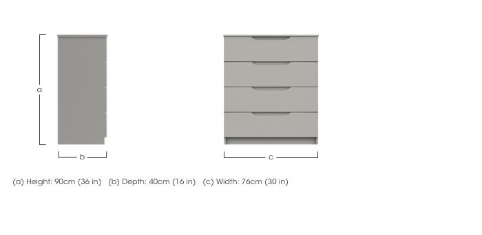 St Pancras 4 Drawer Chest in  on Furniture Village