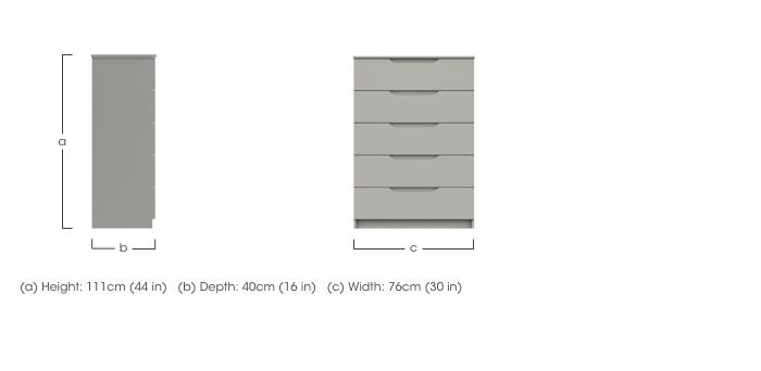 St Pancras 5 Drawer Chest in  on Furniture Village