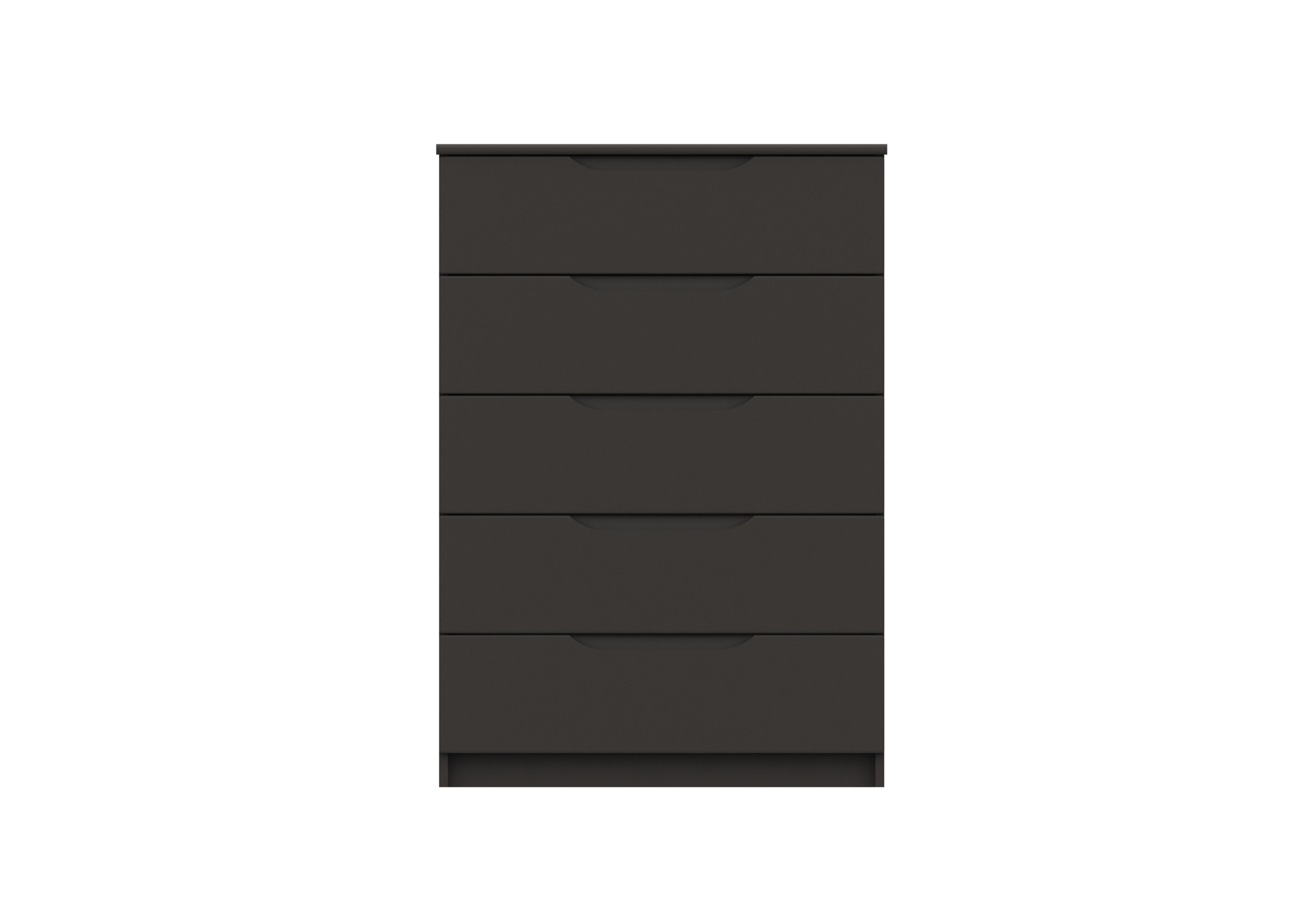 St Pancras 5 Drawer Chest in Graphite Gloss on Furniture Village