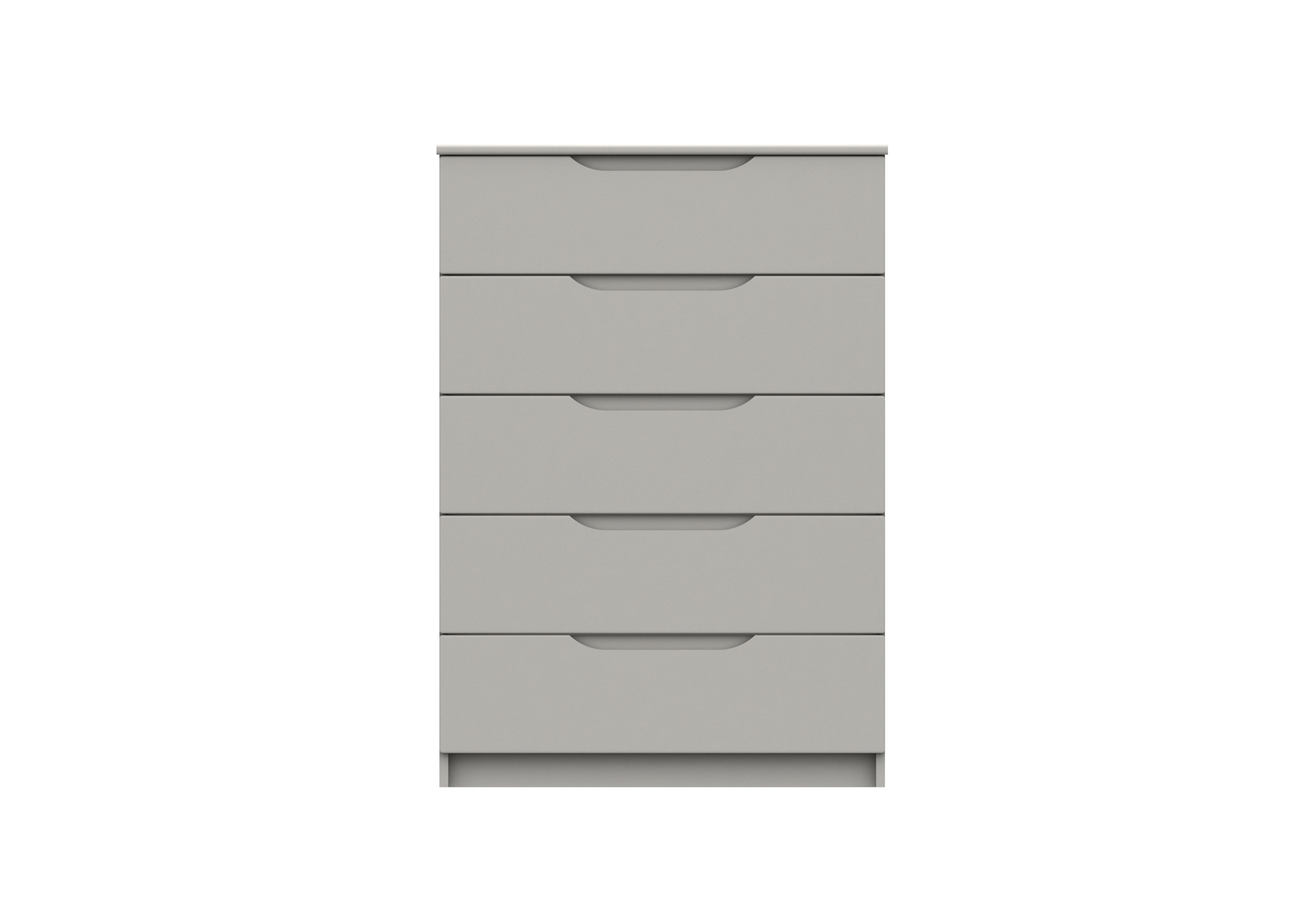 St Pancras 5 Drawer Chest in Light Grey Gloss on Furniture Village