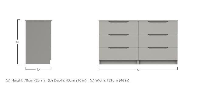 St Pancras 3 + 3 Drawer Chest in  on Furniture Village