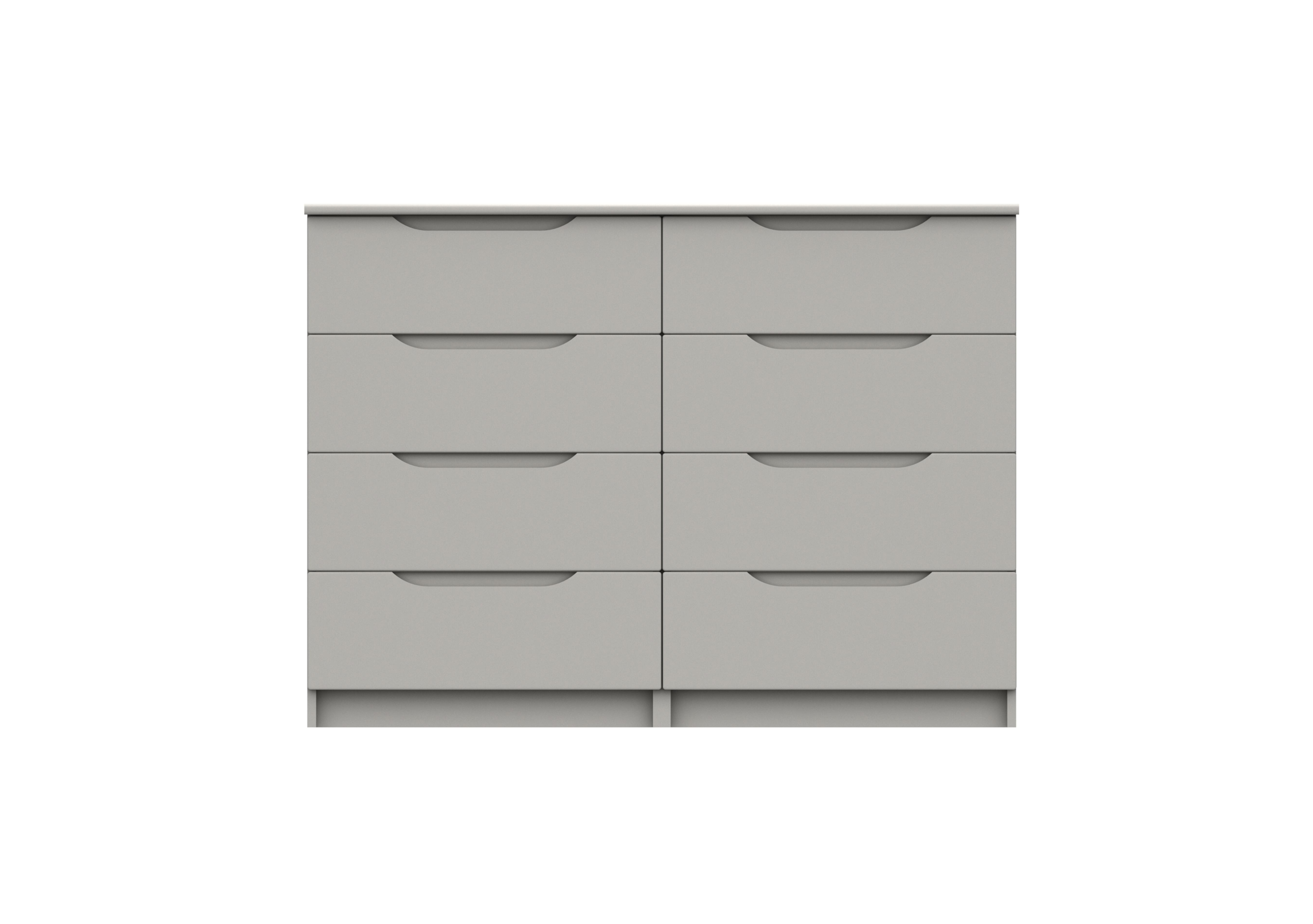 St Pancras 4 + 4 Drawer Chest in Light Grey Gloss on Furniture Village