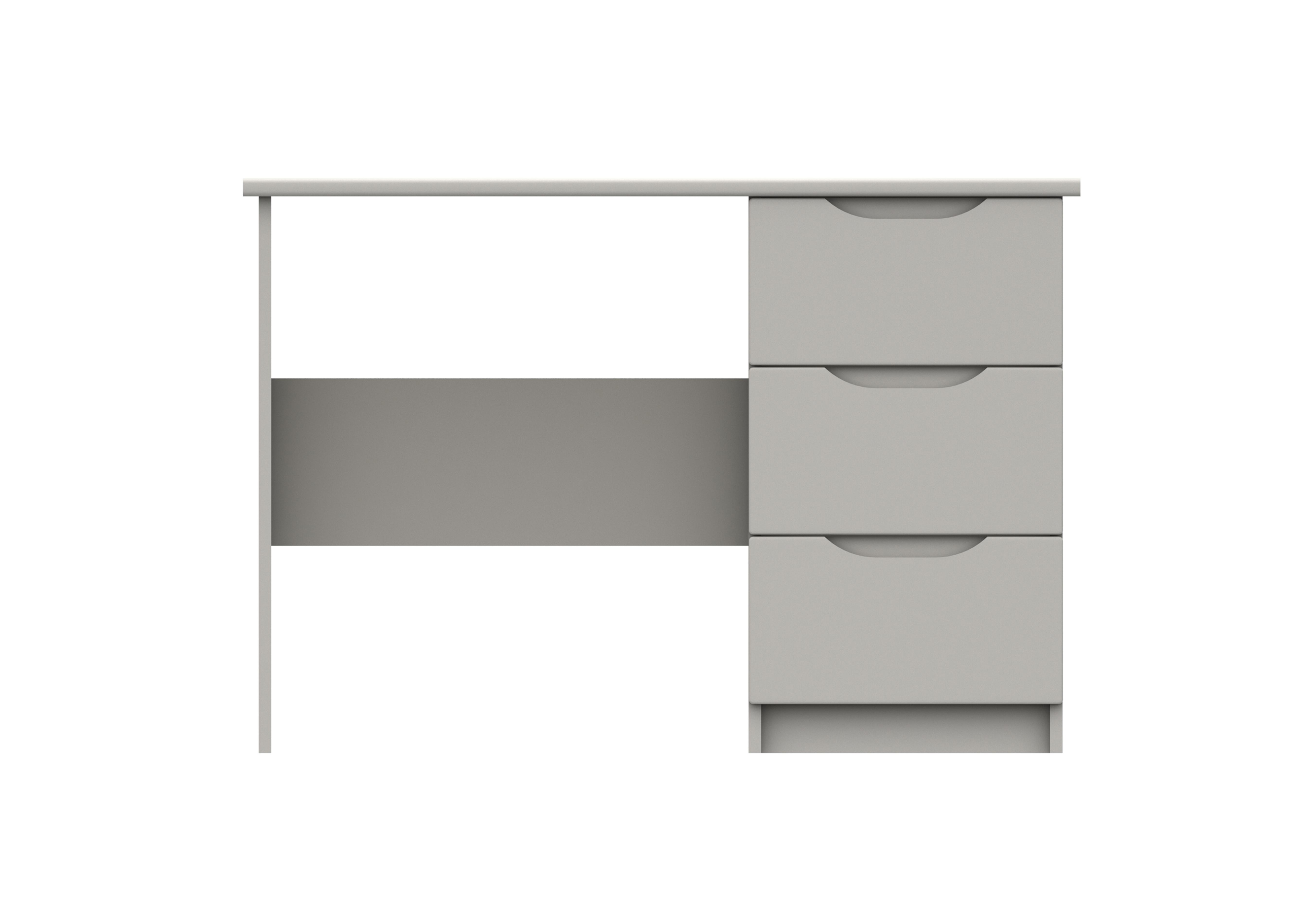 St Pancras 3 Drawer Dressing Table in Light Grey Gloss on Furniture Village