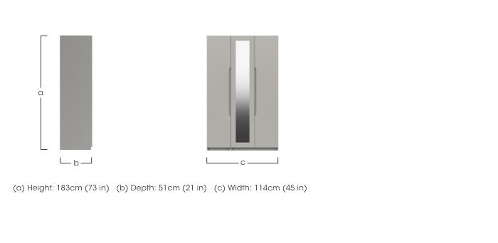 St Pancras 3 Door Wardrobe with Mirror in  on Furniture Village