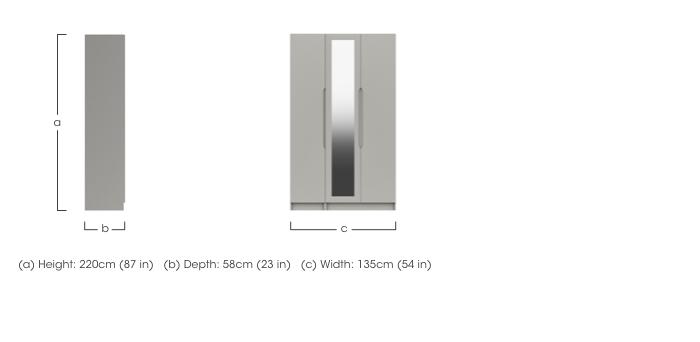 St Pancras 3 Door Tall Wardrobe with Mirror in  on Furniture Village