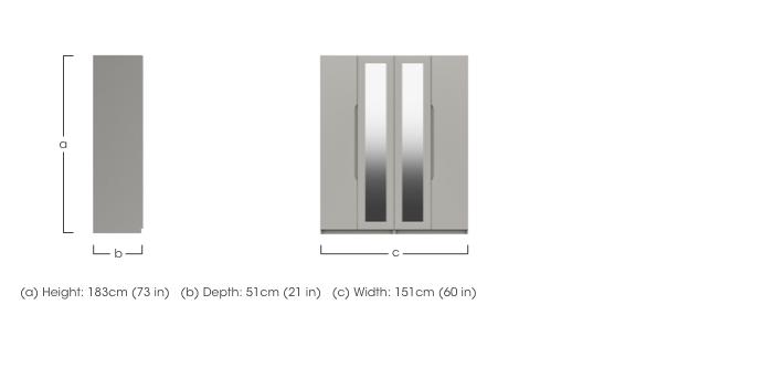 St Pancras 4 Door Wardrobe with 2 Mirrors in  on Furniture Village