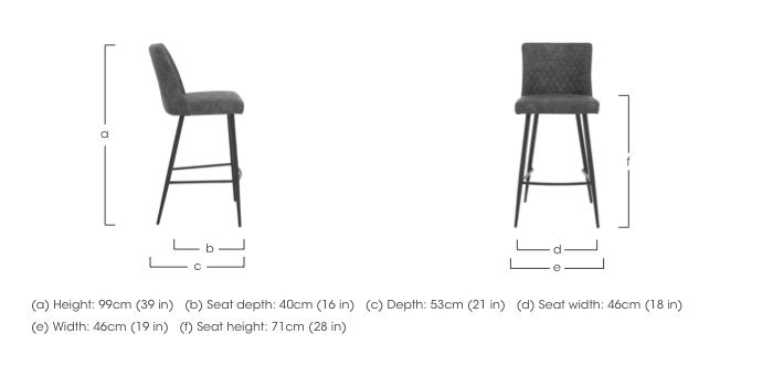 Earth Upholstered Bar Stool in  on Furniture Village
