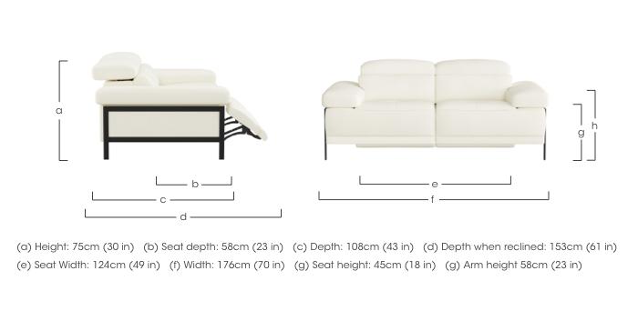 Theron 2 Seater Leather Sofa in  on Furniture Village