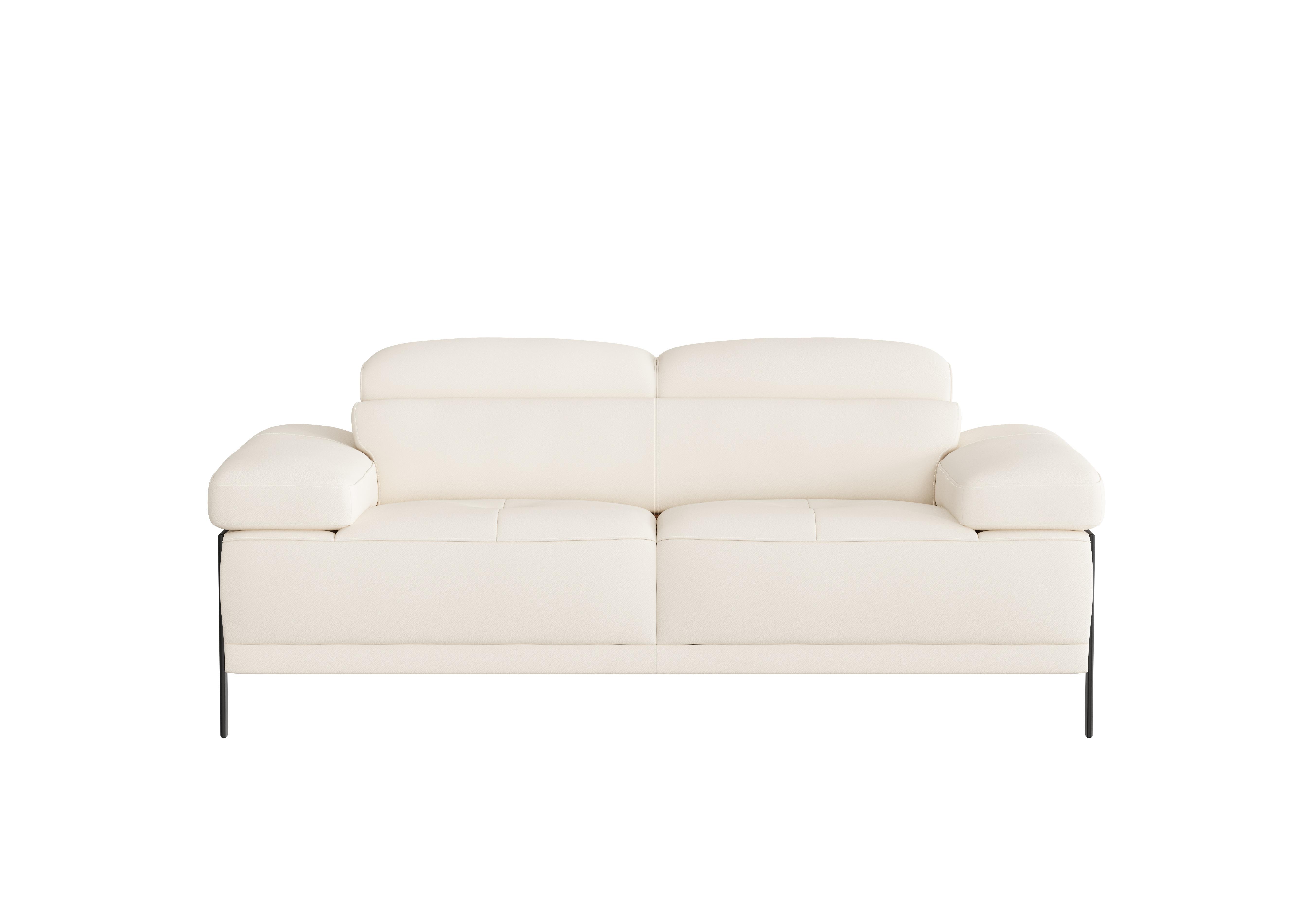 Theron 2 Seater Leather Sofa in Torello Bianco 93 Ti Ft on Furniture Village